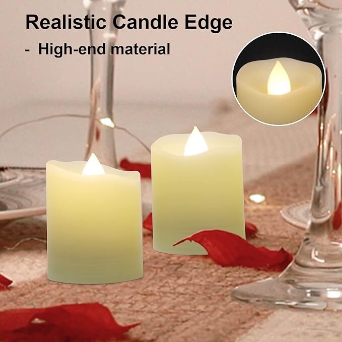 LED Flameless Candles Tea Lights Candle Votive Flameless Candle w/ Remote &Timer