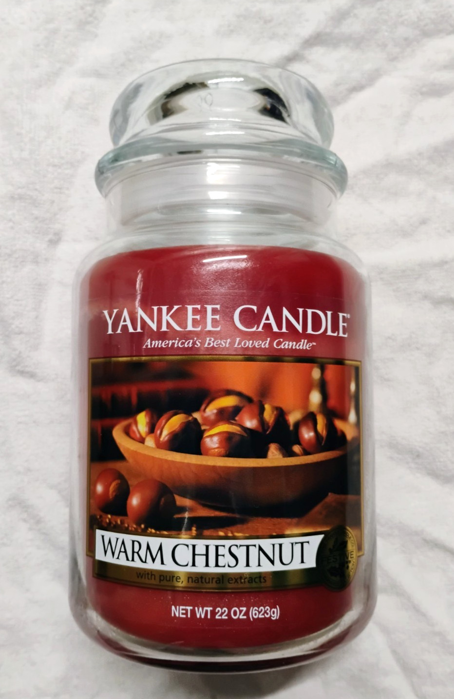 New! Yankee Candle Large 22 oz Jar Warm Chestnut Retired RARE