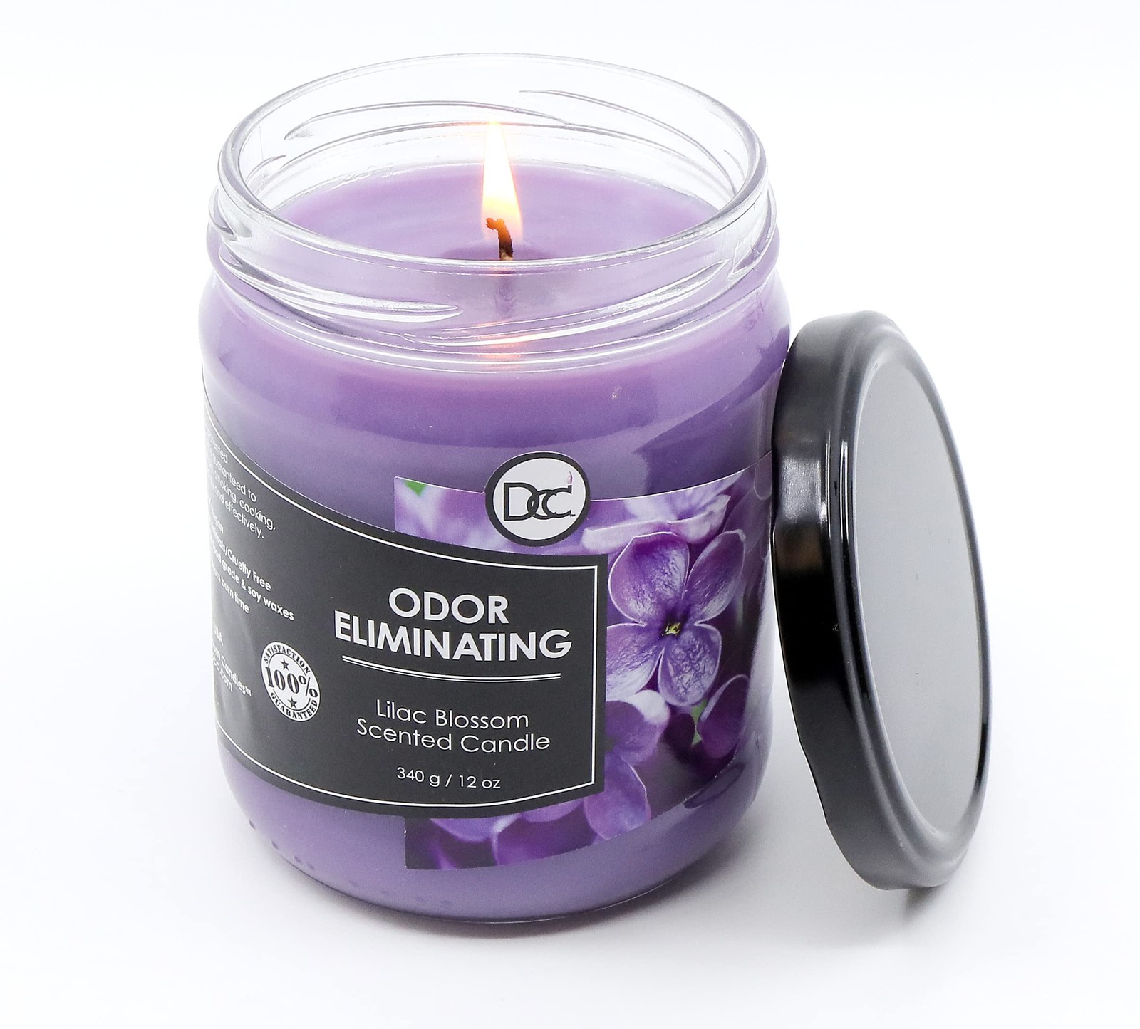 Lilac Blossom Odor Eliminating Highly Fragranced Candle – Eliminates 95% of P…