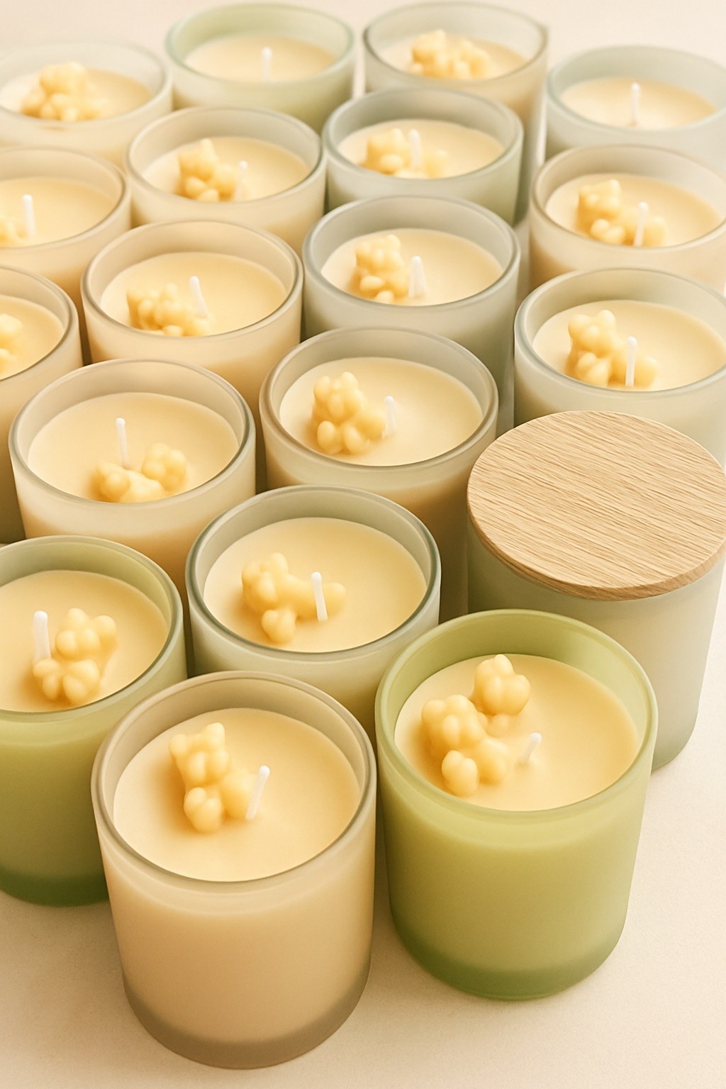 50 ct Wholesale Handmade Soy Beeswax Candles Order-Party Favors