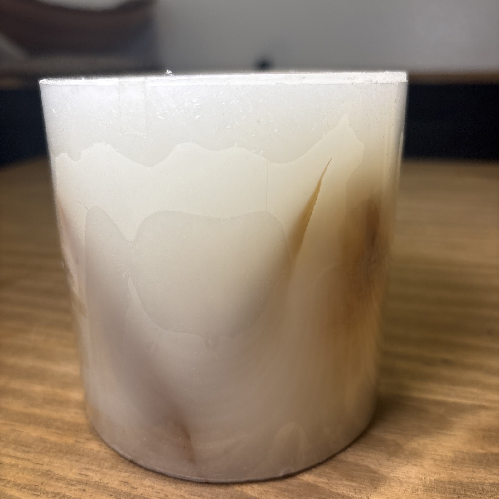 Pottery Barn Paperwhite botanical Candle 4″x4″ Wax Pillar Never Lit