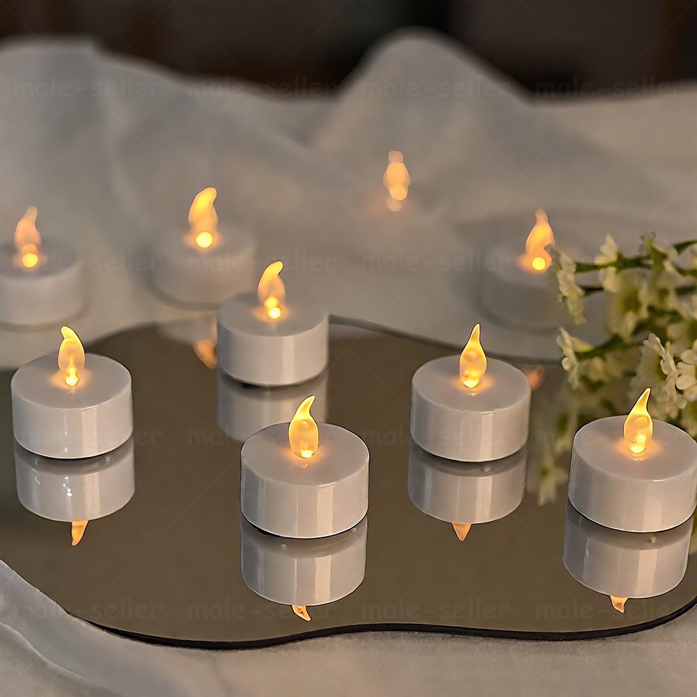 24 Pack LED Tea Lights Battery Operated Flickering Flameless Candles Warm White