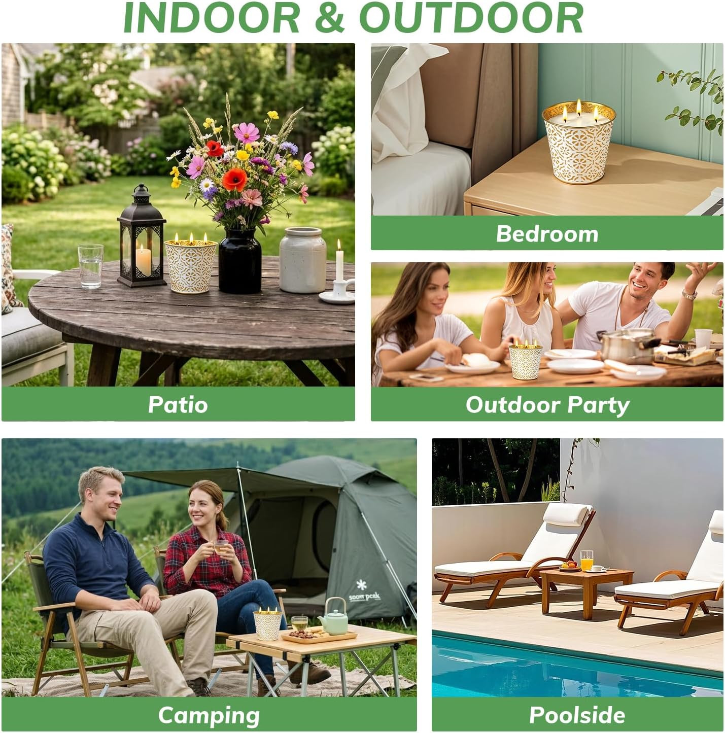 Citronella Candles Outdoor, 28oz Large Citronella Candles – 180 Hours Burn Time,
