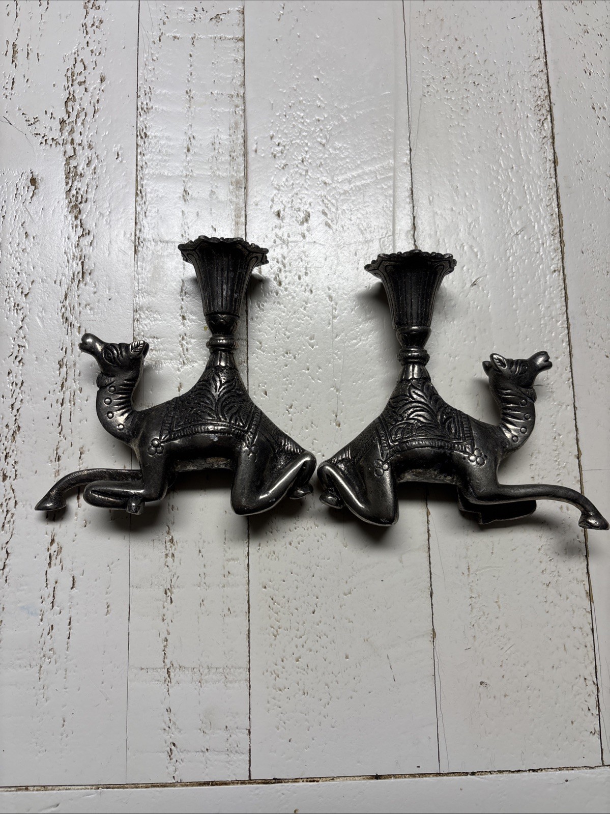 Antique Moroccan African Tuareg Candlestick Touareg Metal Candle Old Camel Shape