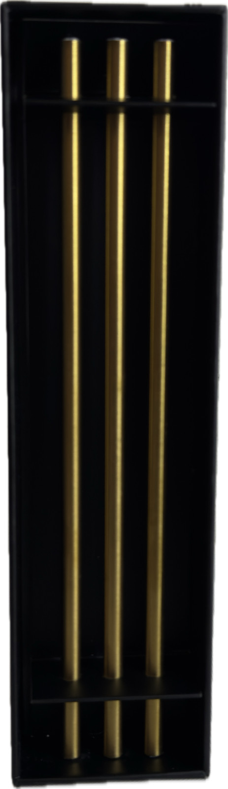 Everlasting Candle Co Set of 3 Gold Candlesticks 8″ (New in Box/Unused)