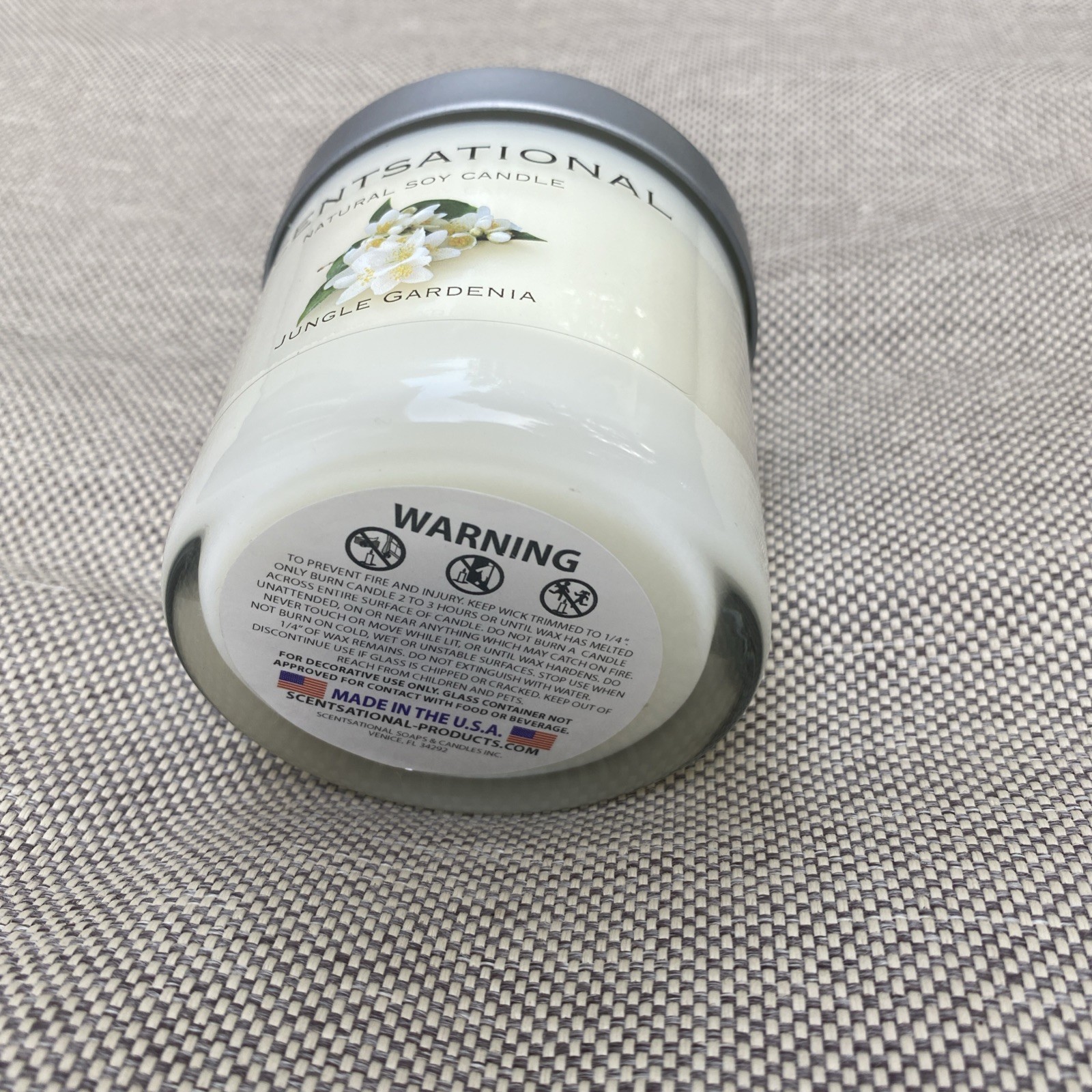 Scentsational Candle Natural Soy Jungle Gardenia 5 oz NEW