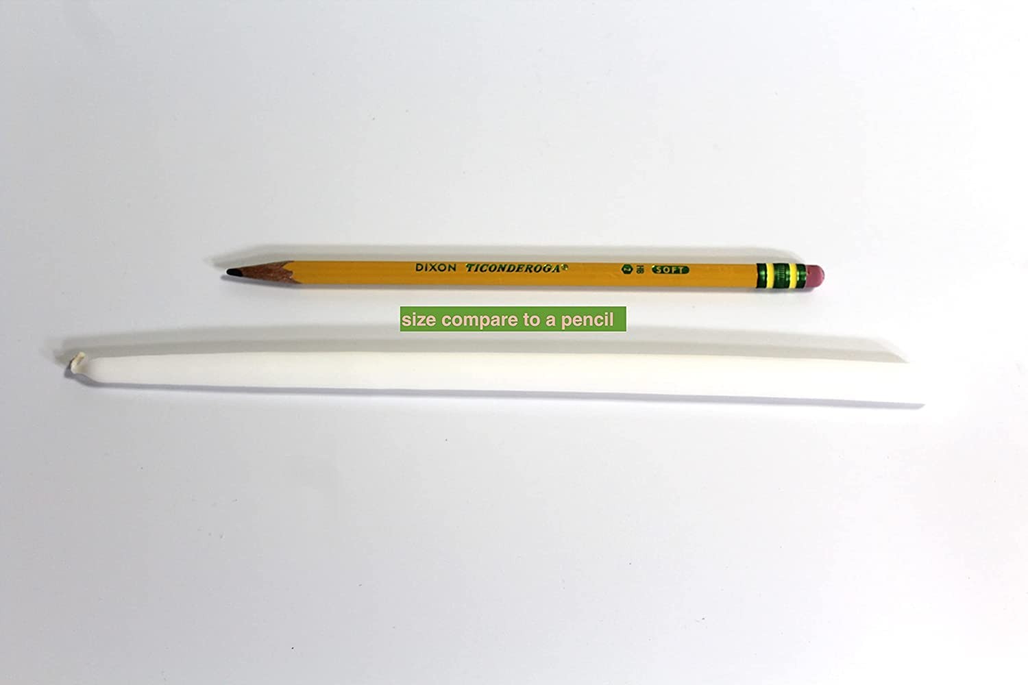10in Tall x 1/2” Diameter White Hand Dipped Skinny Taper Candles Set of 12