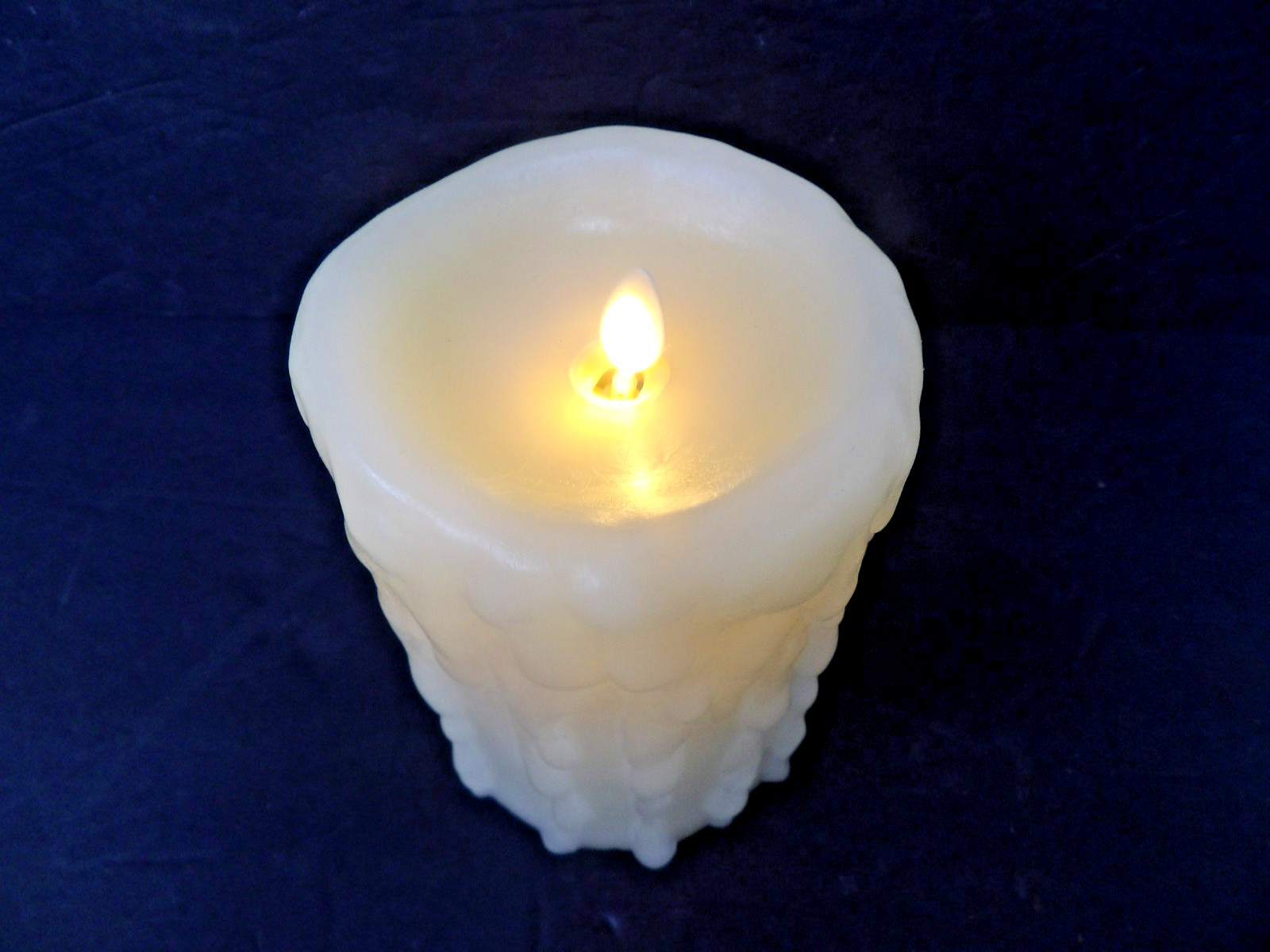 Luminara Ivory Heavy Drip Wax Flameless Pillar Candle 5″ x 4″ w/ Remote