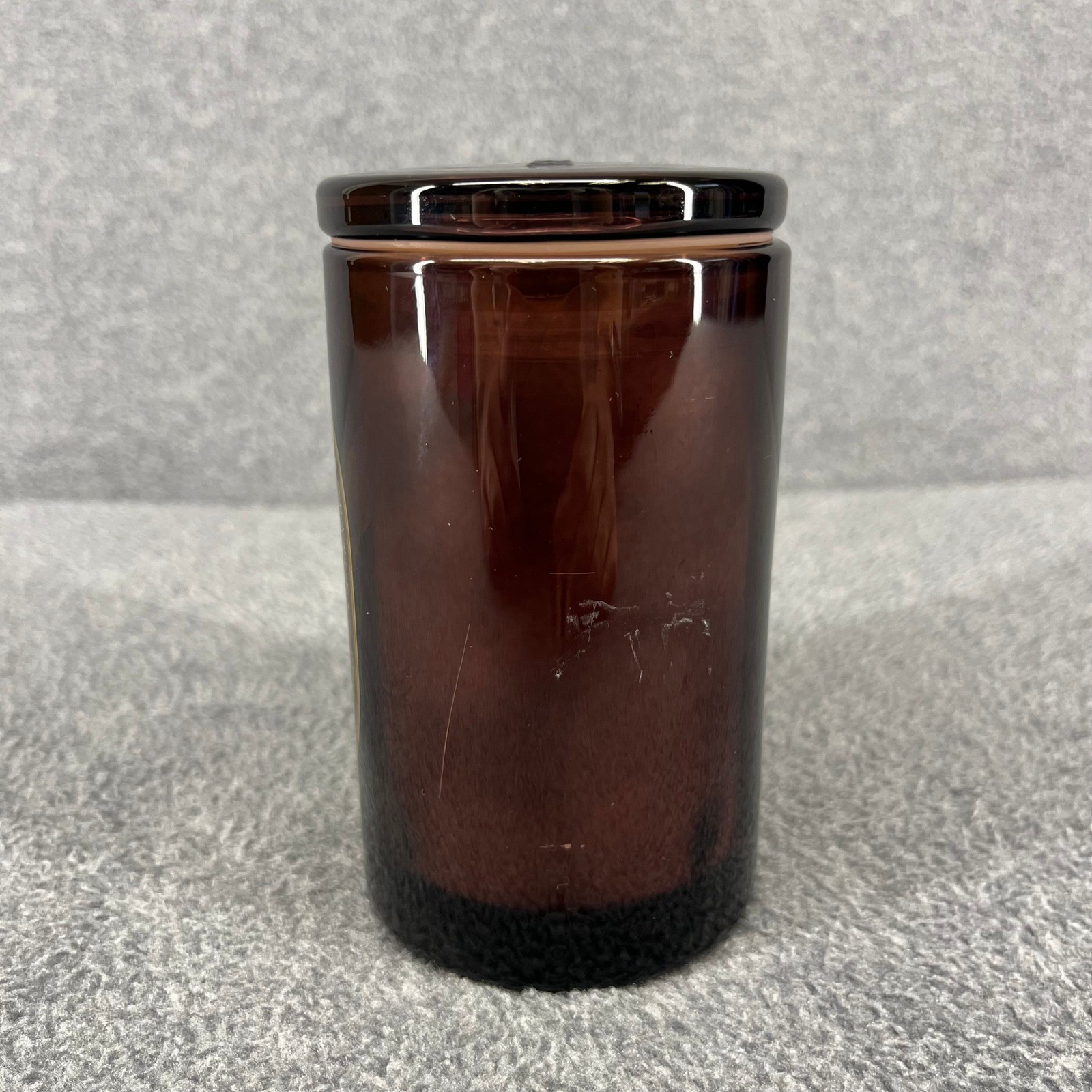 Ninety Six Candle No. 18 Amber Brown Sugar Glazed Apple Scented Lid 10.1 oz