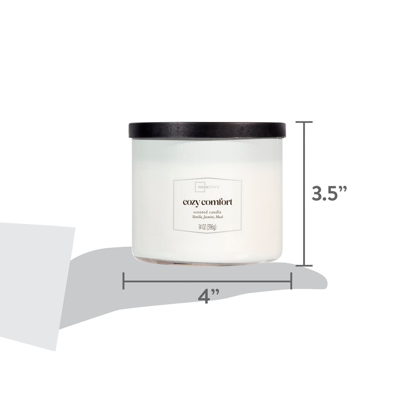 (4 pack) 3-Wick Textured Wrapped Cozy Comfort Scented Candle, 14 oz