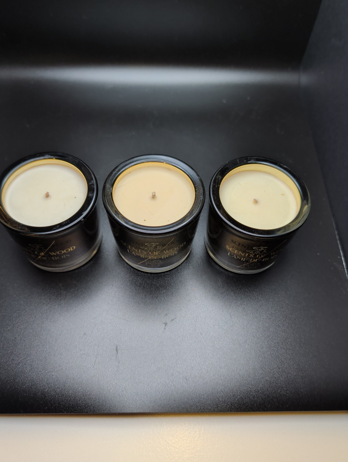 Scents Of Wood 2oz Candle Set Of 3. Unique Scents Featuring Wood Characters.