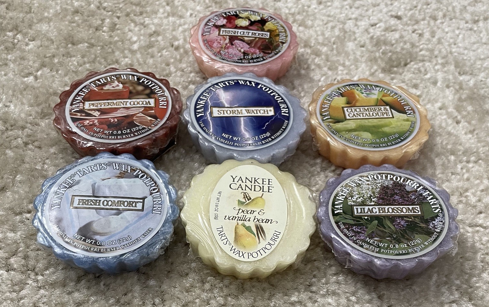 Assorted LOT OF 7 Yankee Candle Potpourri Tarts Candle Wax Melts – FREE SHIP!