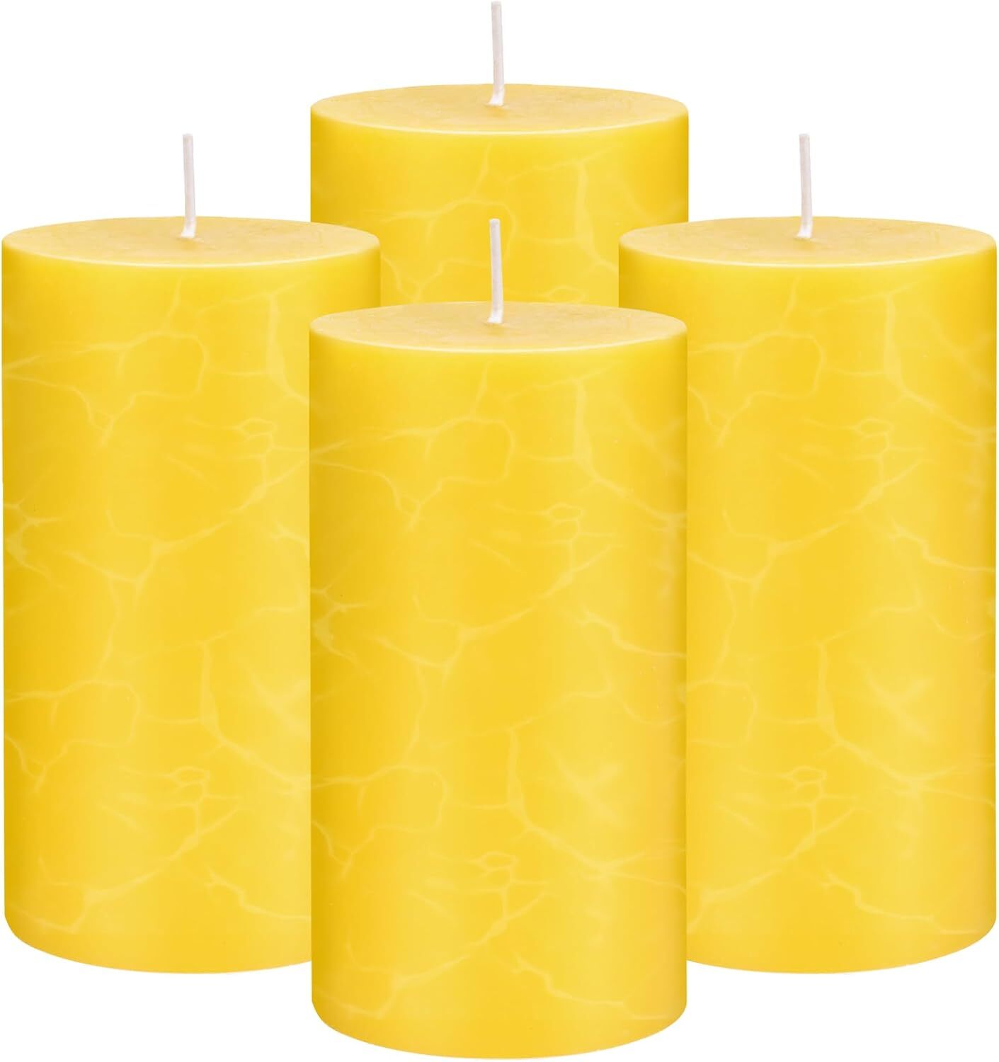 Large Citronella Candle, Lemongrass Scented Pillar for Indoors and Outdoors