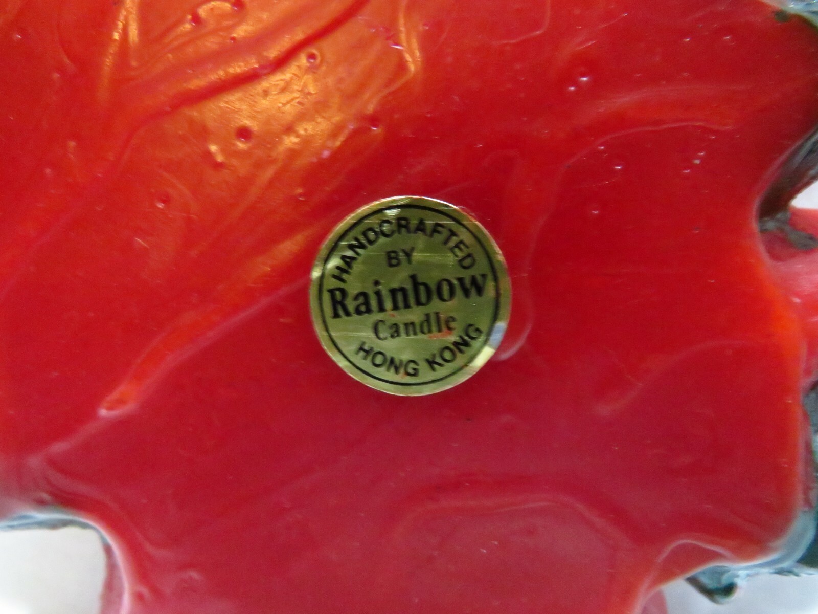 VTG SET OF 2 POINSETTIA CANDLES MADE FOR LILLIAN VERNON BY RAINBOW CANDLE HK