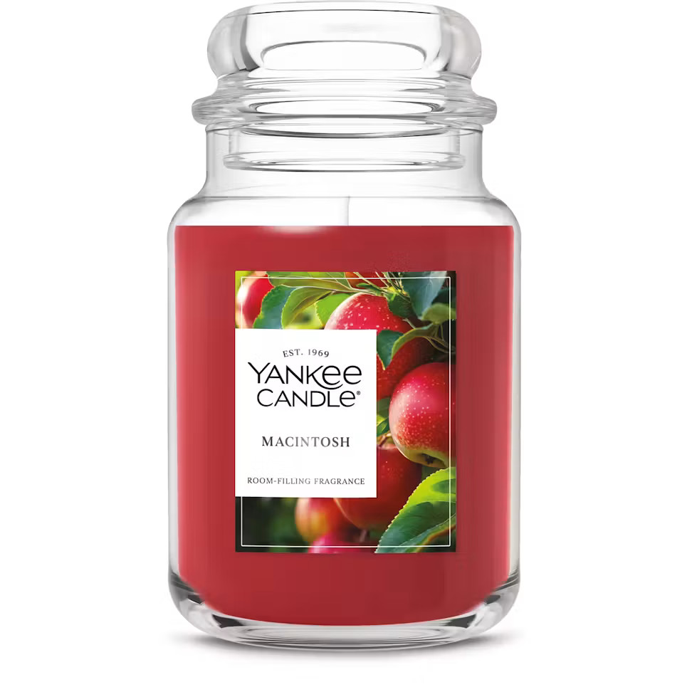Yankee Candle Macintosh Large Jar Scented Candle 22 oz Red Housewarmer 115436