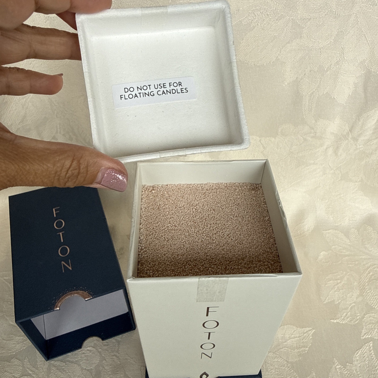 Foton Pearled Candle, Scent Free, Endlessly Customizable & Safer