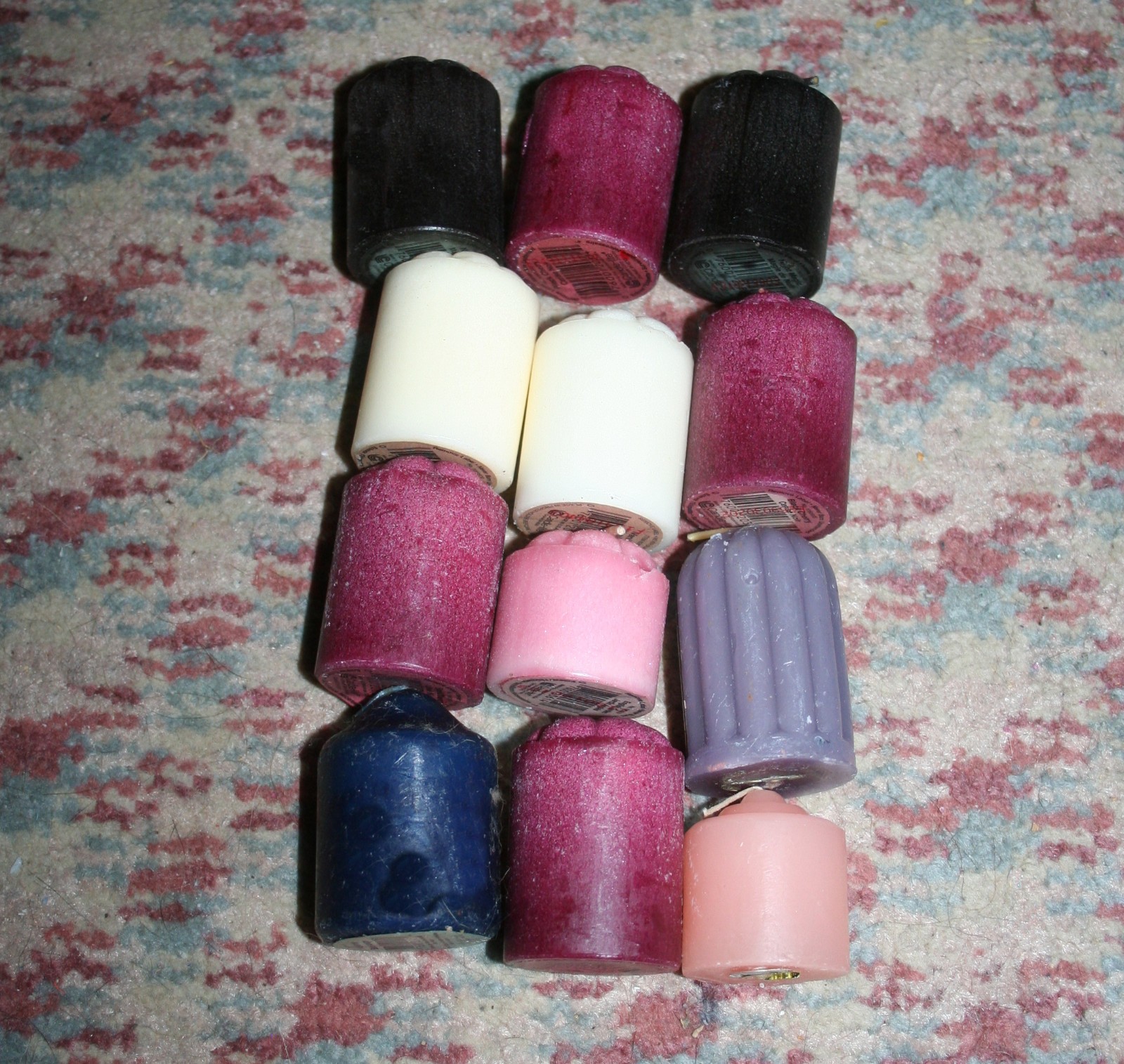 (12) Multi Color Highly Scent Disc.Paraffin Voltive Candle-Lite Early 2000s LT-7