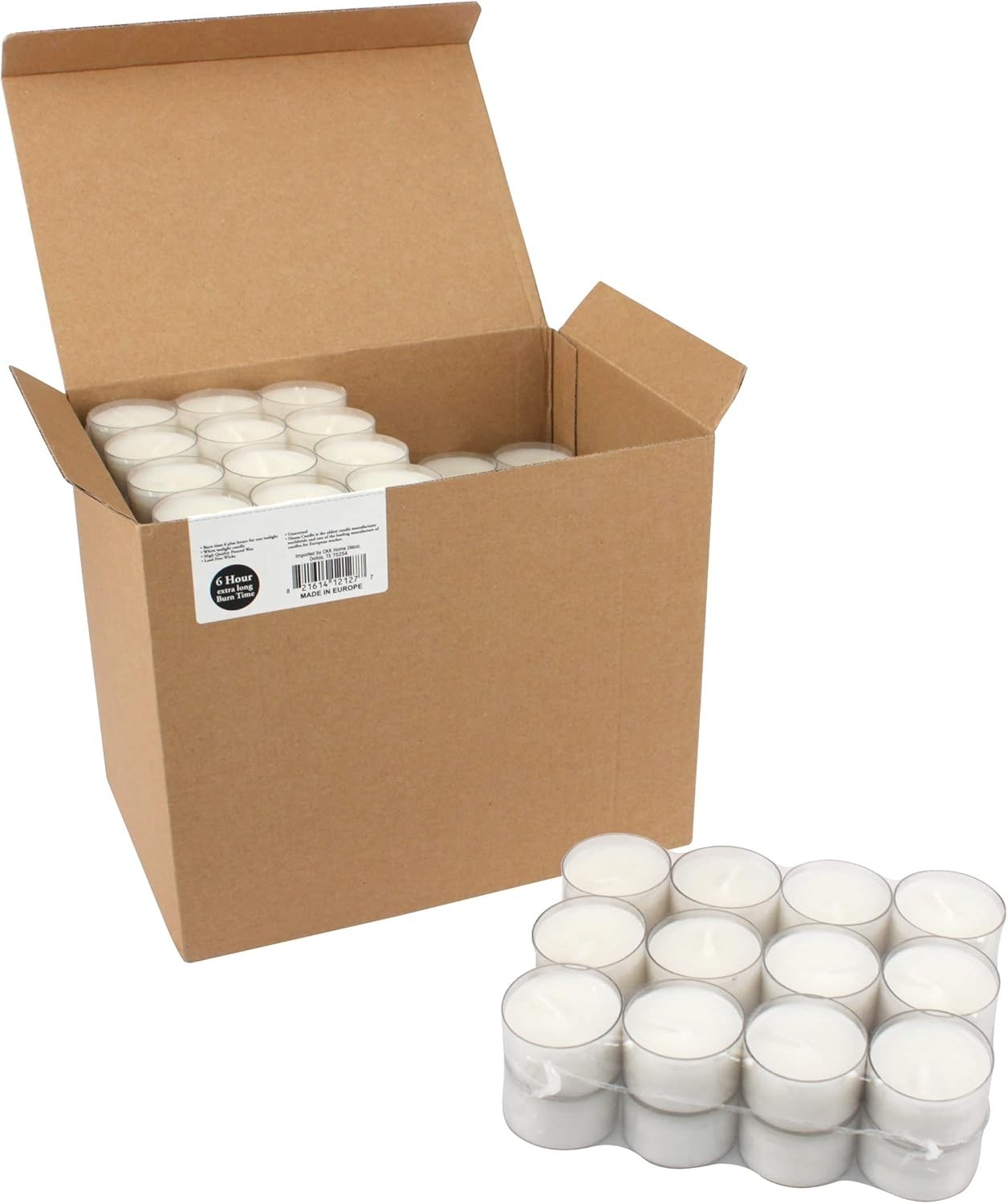 Elegant Bulk 24 Pack Unscented Long Burning Tea Light Candles – 6 to 7 Hour Burn