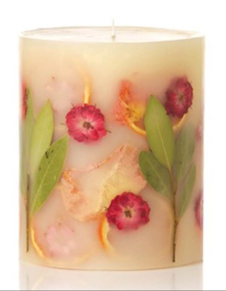 PEONY POMELO Rosy Rings Small 5.5 Inch 120 Hour Pillar Botanical Scented Candle