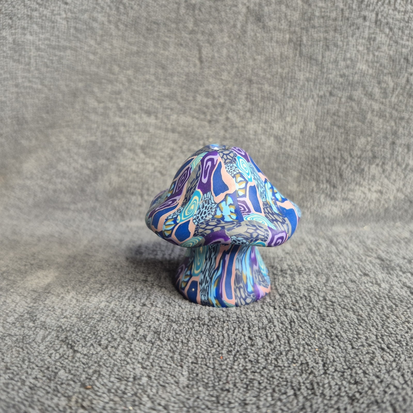 Vintage Psychedelic Multi Color Swirl Hippie Millefiori Missing Whick