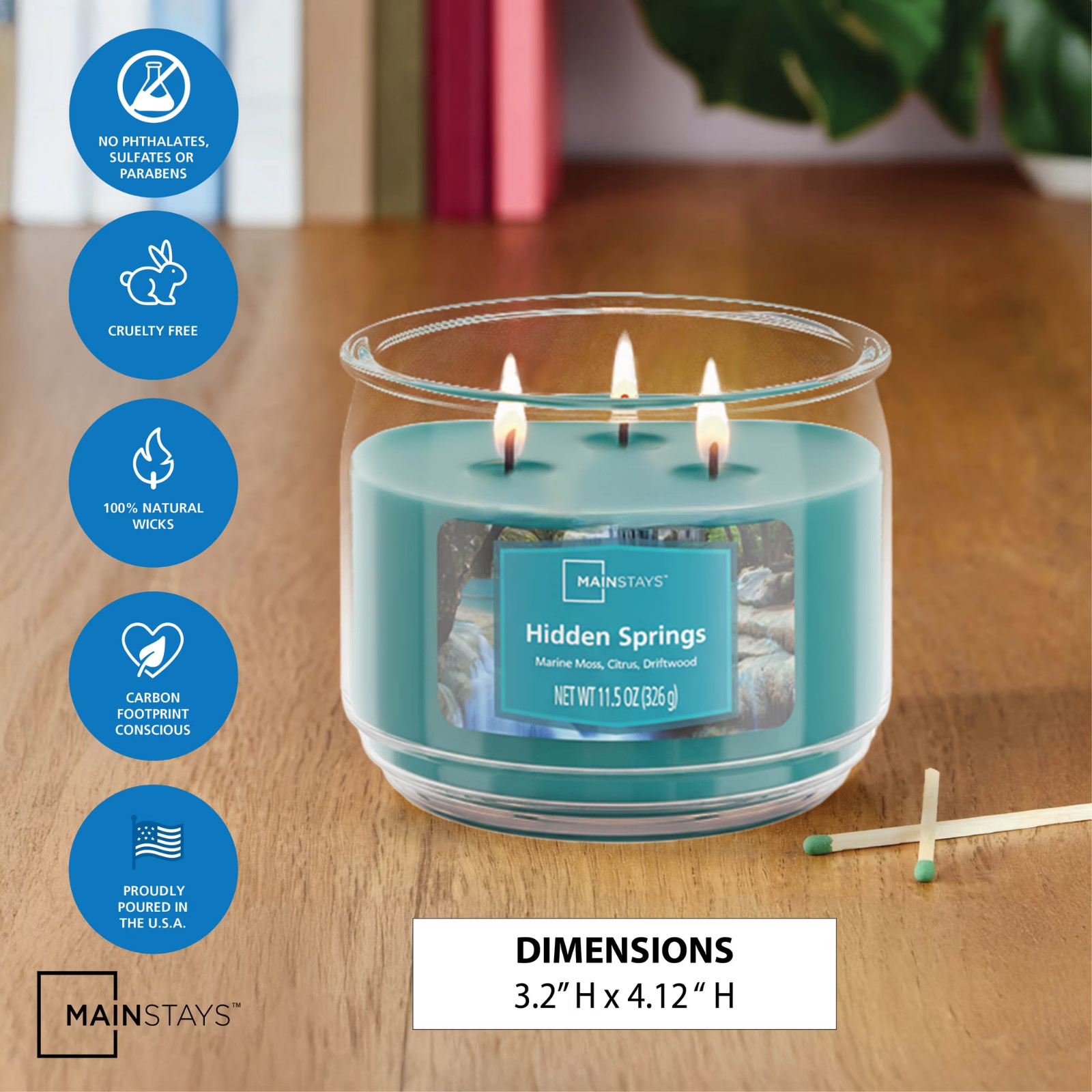 2 Pack 3-Wick Scented Glass Jar Candle, 11.5 oz Each Free Shipping in 2 Days..