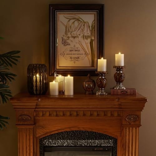 Rechargeable Flameless Pillar Candles with Remote Timer – Real Wax 3D Moving Fla