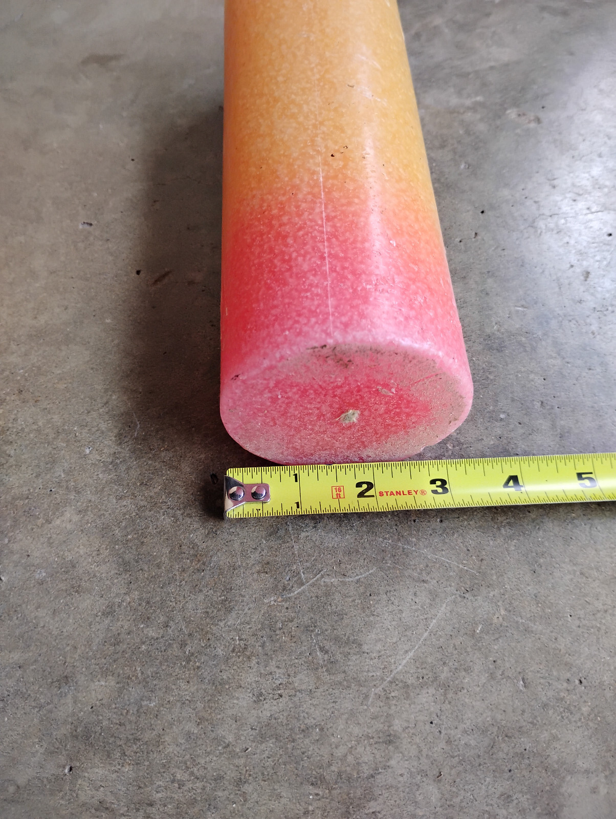 Vintage 70’s Unburned Pillar Candle 3″ x 9″ Multi Color Un-Sented