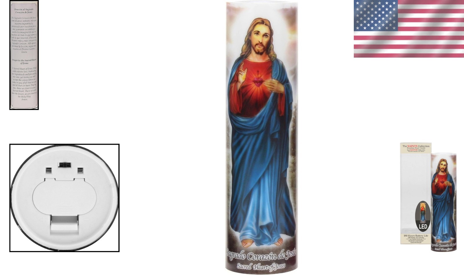 Safe Jesus LED Prayer Candle with Realistic Flicker – Ideal for All Settings 8″