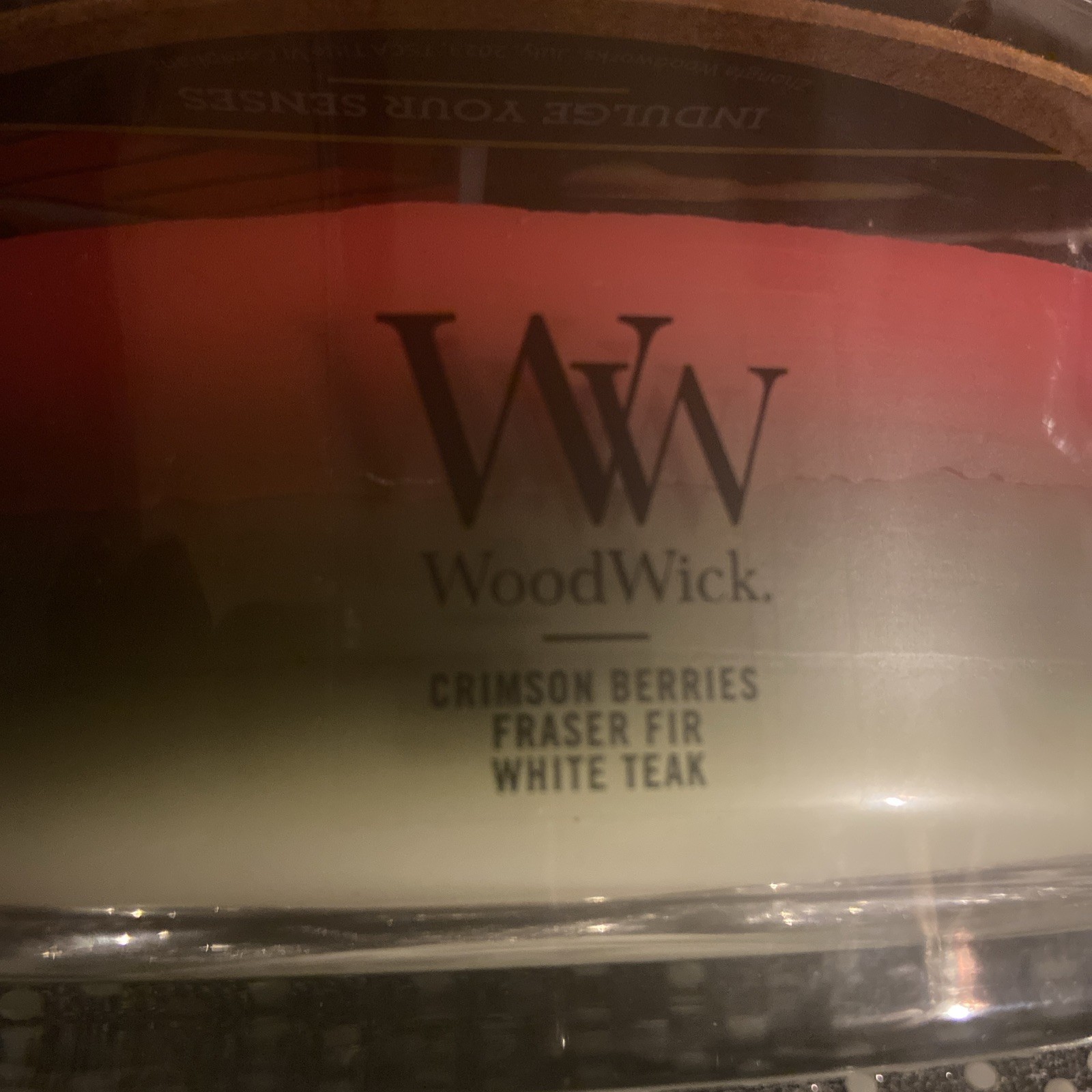 WoodWick Trilogy Candle Crimson Berries Fraser Fir White Teak 16oz