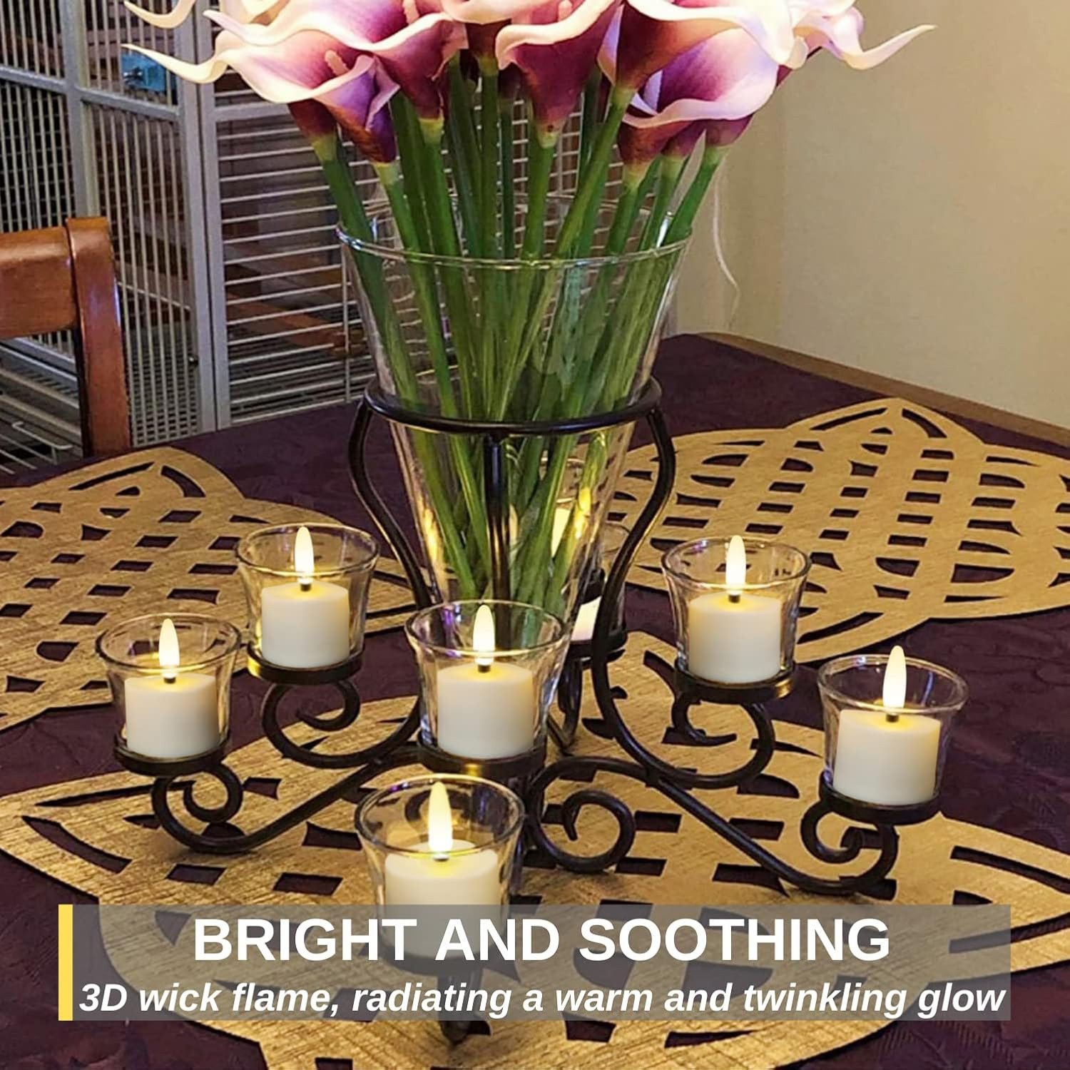 Homemory Flameless Rechargeable Tea Lights with Remote Timer – LED Tea Lights Ba