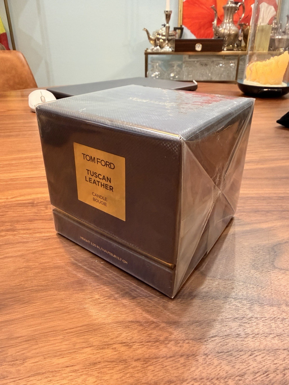 Tom Ford Tuscan Leather Bougie Candle Cube Brown Scented