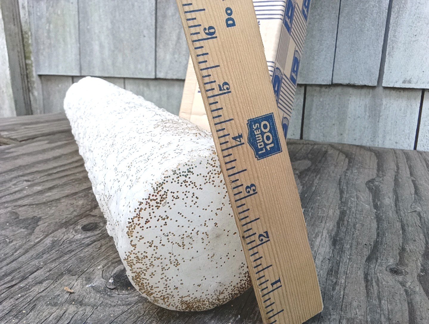RIDICULOUSLY RARE! 21X 4″ VTG NEW UNUSED GLITTERED TEXTURED FREESTANDING CANDLE!