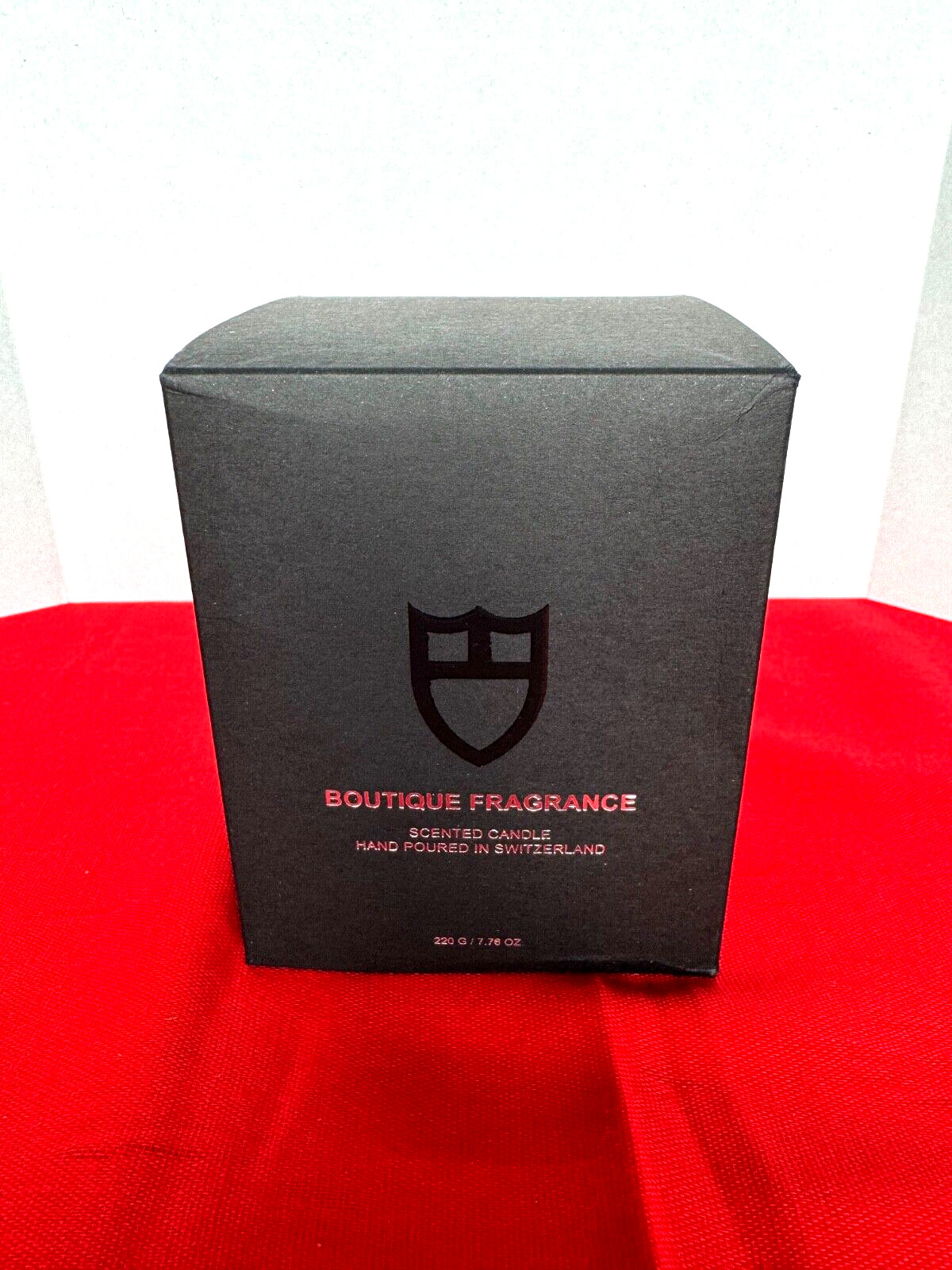 Tudor Candle Scented Black Glass Lid Authentic Unused Height 4 inches Gift Box
