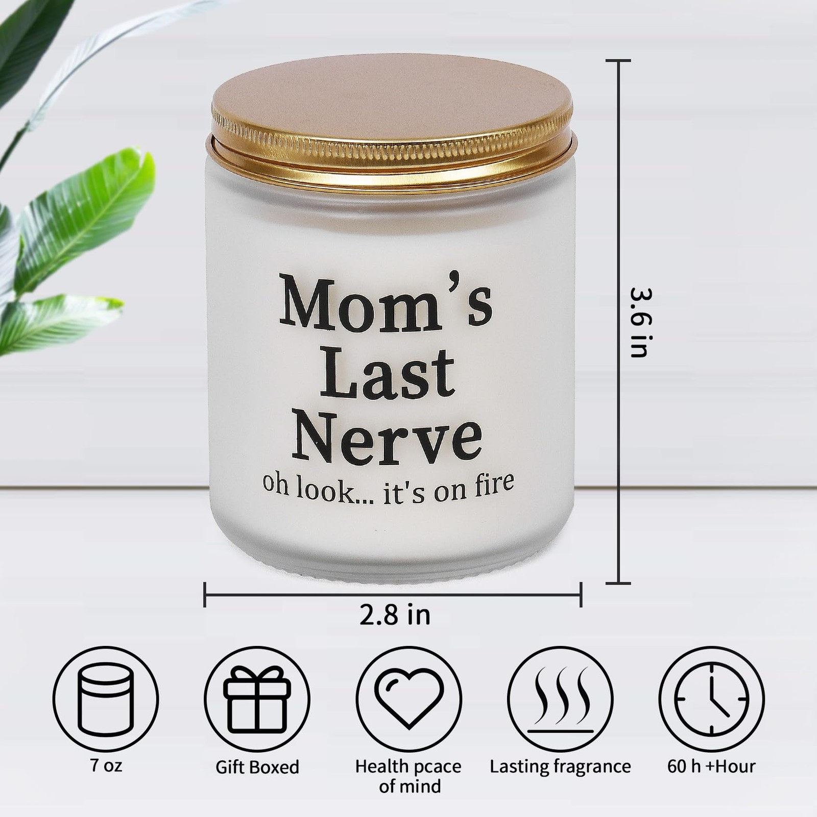 Funny Gift For Mom Scented Candle Mom Last Nerve Natural Soy Bluebell 8oz