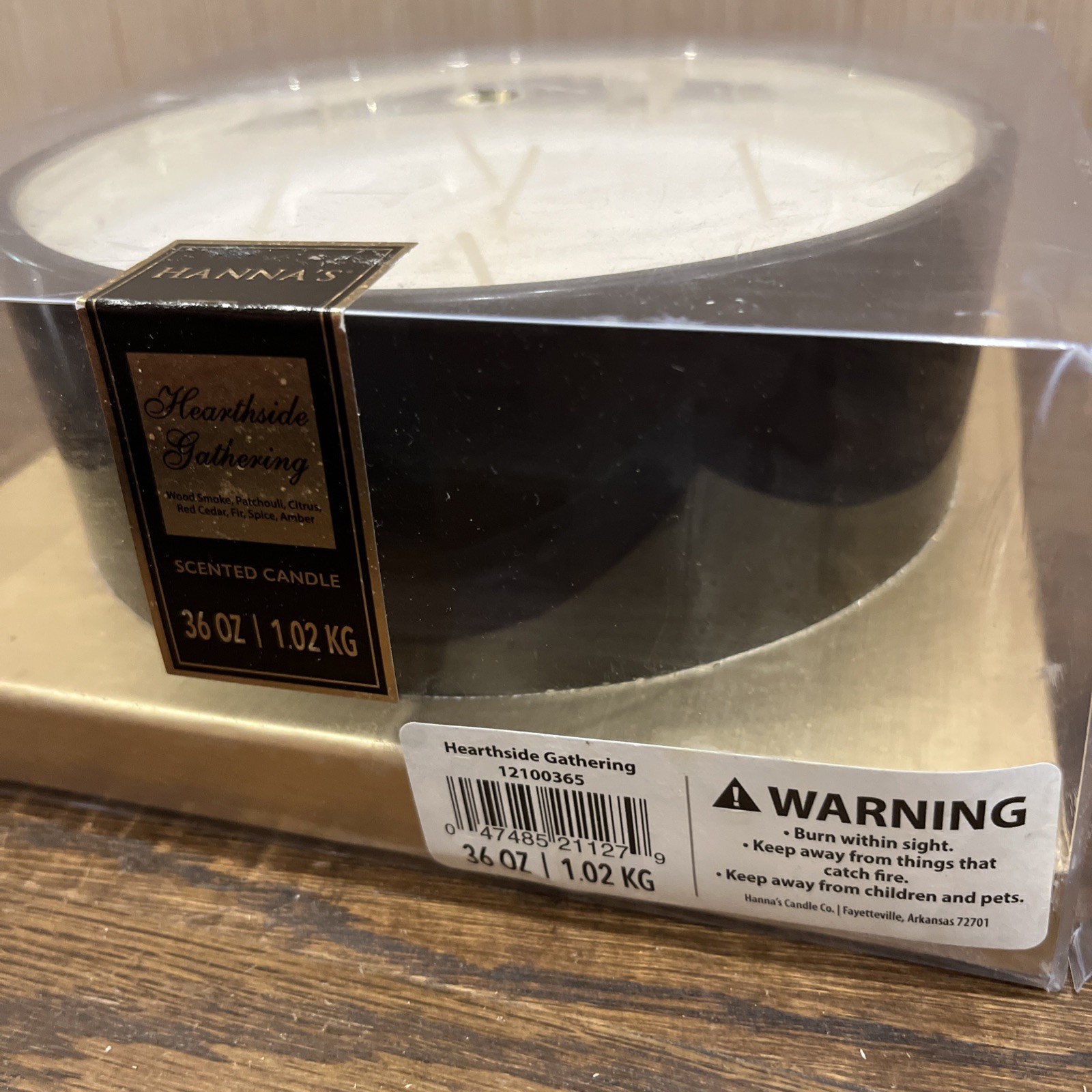 5 Wick Luxury Fragrance Candle By Hanna’s Hearthside Gathering 36 oz Gold Black