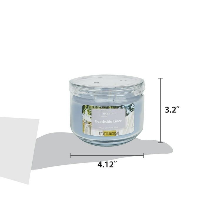 3 Pack Beachside Linen Scented 3-Wick Jar Candles 11.5oz FREE SHIP IN 2 DAYS….