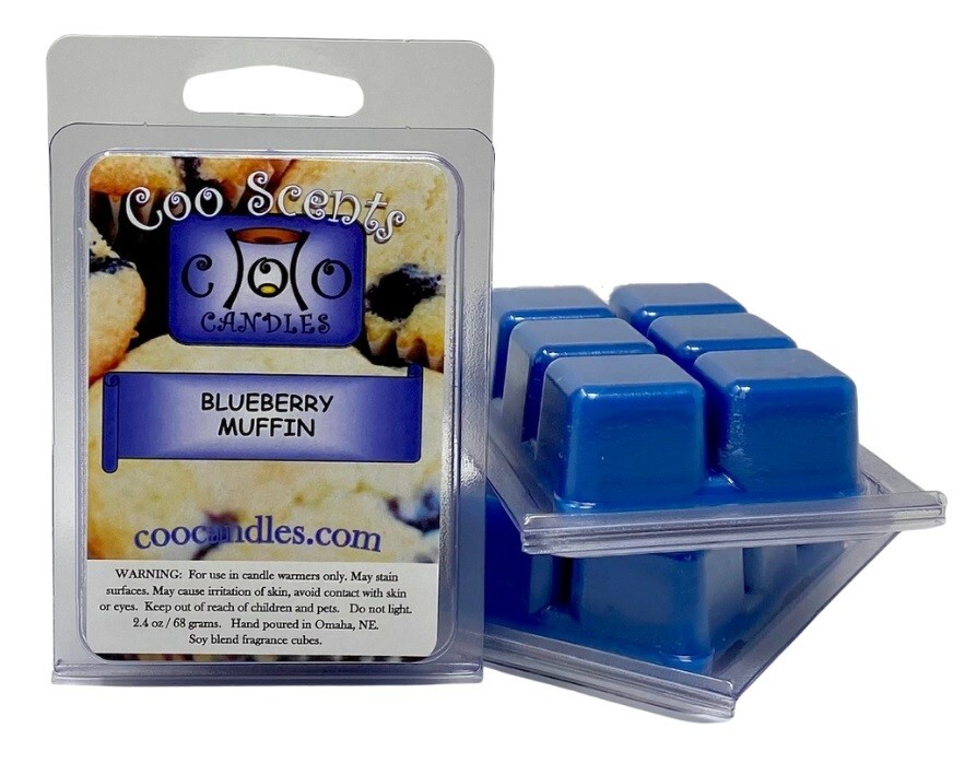 3 Pkgs Coo Candles Soy Wickless Candle Bar Wax Melts – Blueberry Muffin
