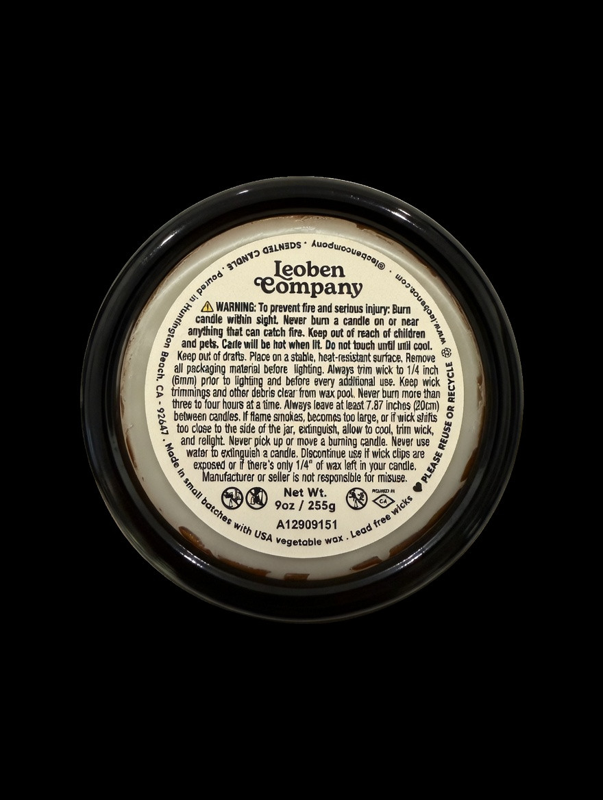 Leoben Company Candle Masculine Aromas Collection / Choose 9 oz – 24 oz USA Made