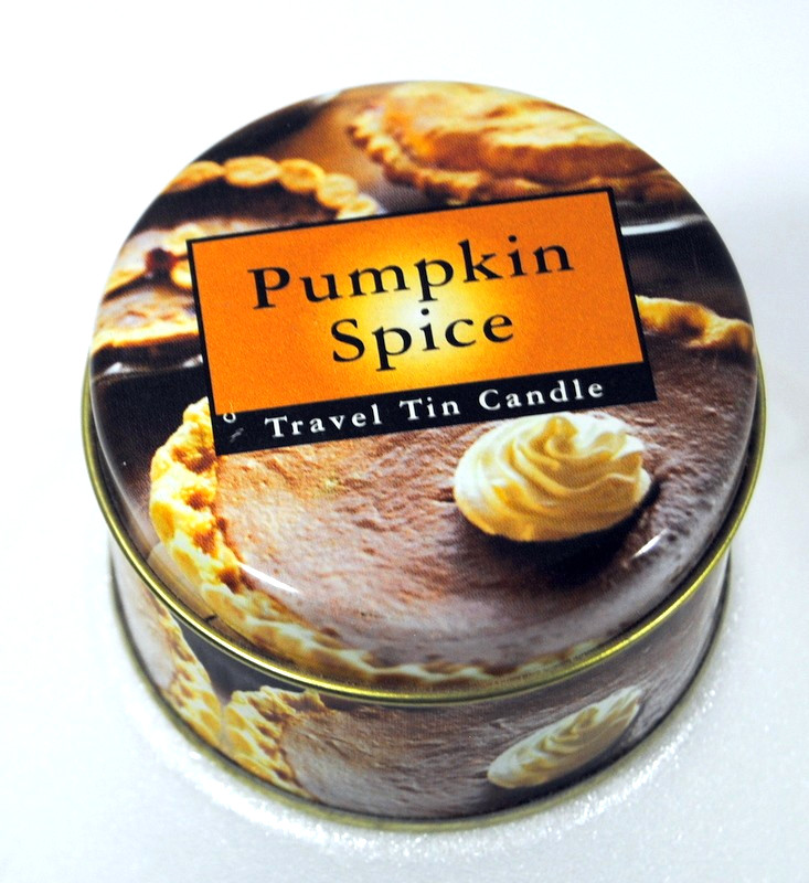 Pumpkin Spice Travel Tin Candle 3″ X 2″ 100 gms 3.53 oz Made in India