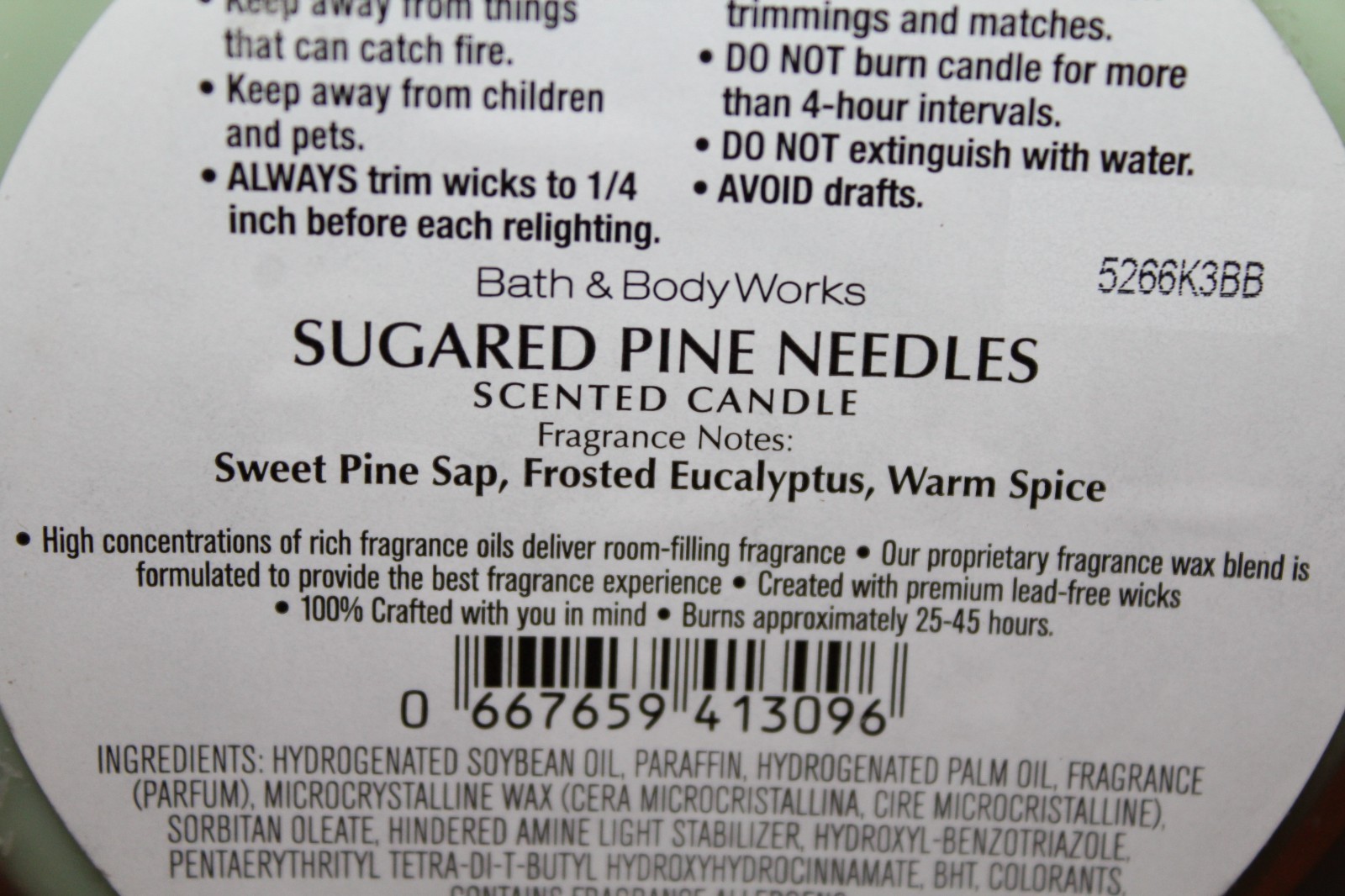 Bath & Body Works 3-Wick Candle 14.5 oz Sugared Pine Needles New! Messy Wax