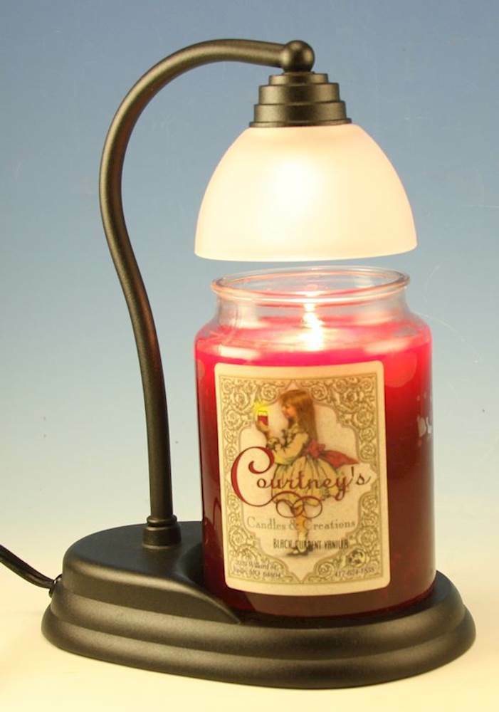 Aurora Black Candle Lamp Warmer and Courtneys 26 oz Candle – FRESH AND CLEAN