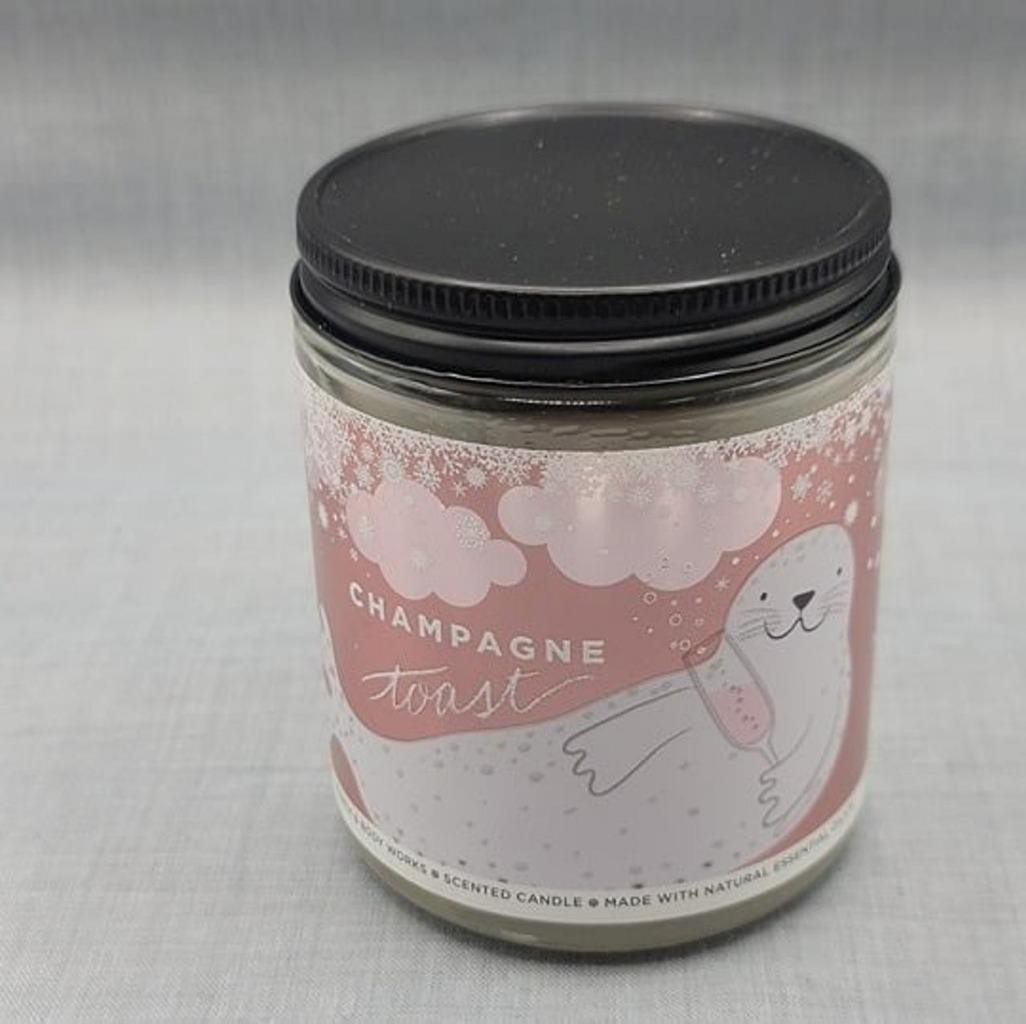 4 Pack – Bath & Body Works Champagne Toast single wick candle – Net Wt. 7 Oz.
