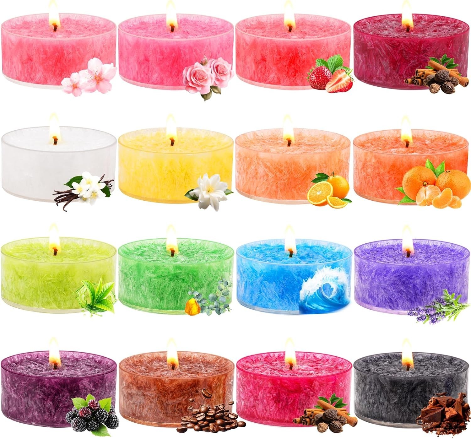 Candles for Women 16 Pack Aromatherapy Scented Candles Small Candle Gift Set