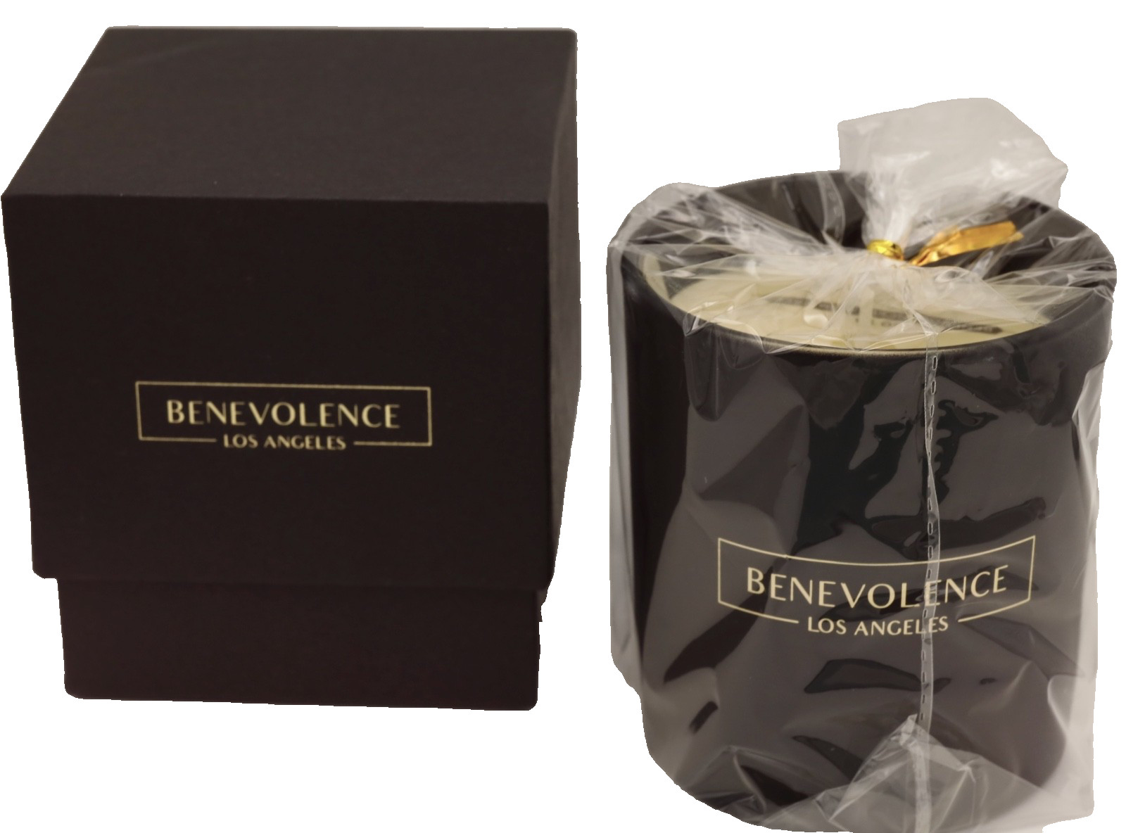 Benevolence Los Angeles Rose & Sandalwood Soy Candle 220g NIB Matte Black