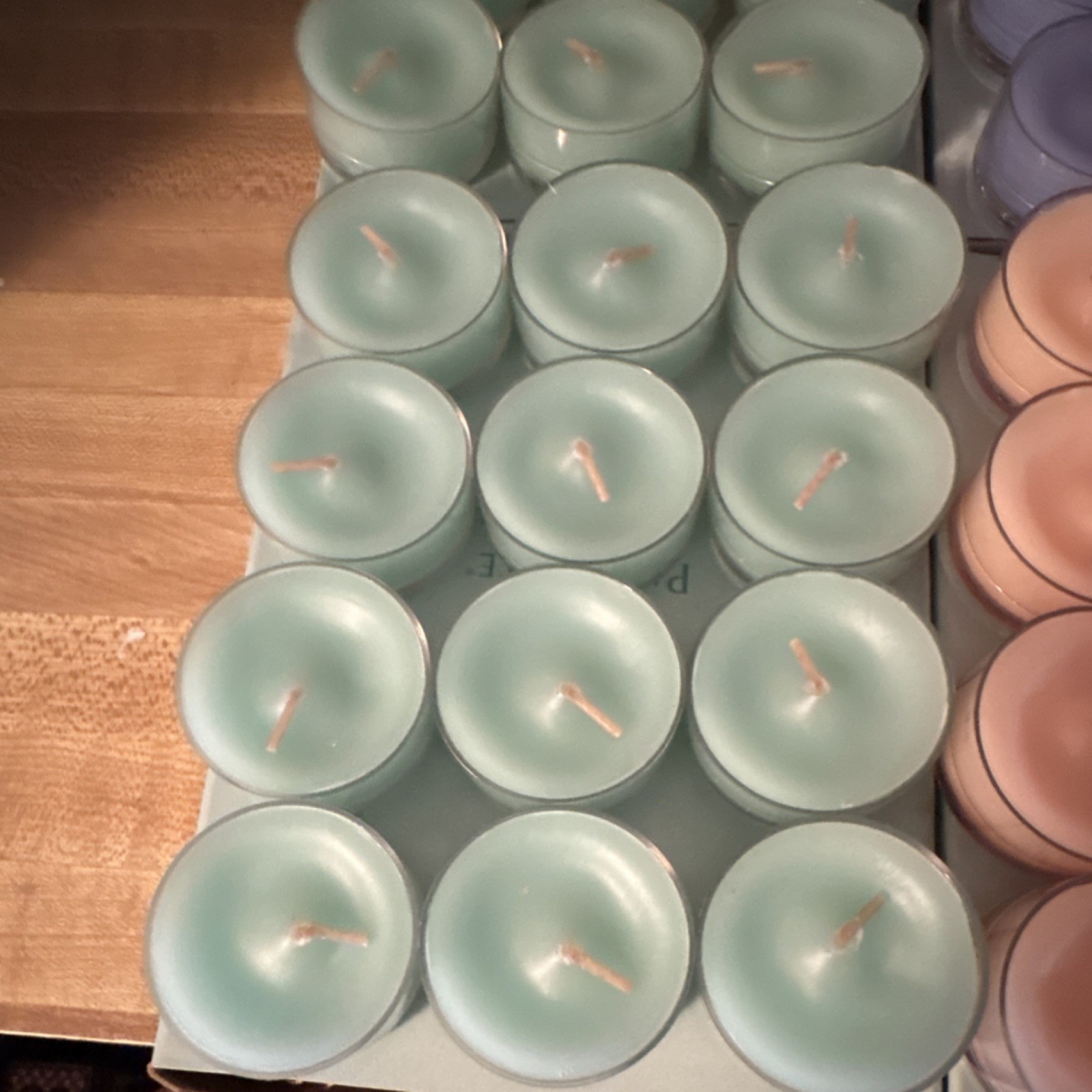 Multicolor Round Tea Light Candles, Wax, Assorted Mixed Colors, Tealights