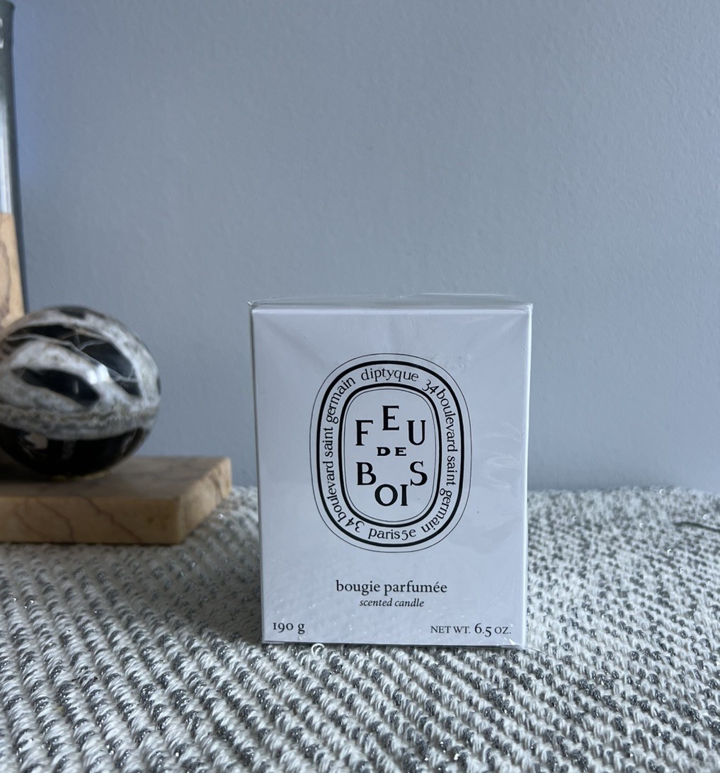Diptyque Feu De Bois Bougie Parfumee Luxury Scented Candle 6.5oz New Sealed Box