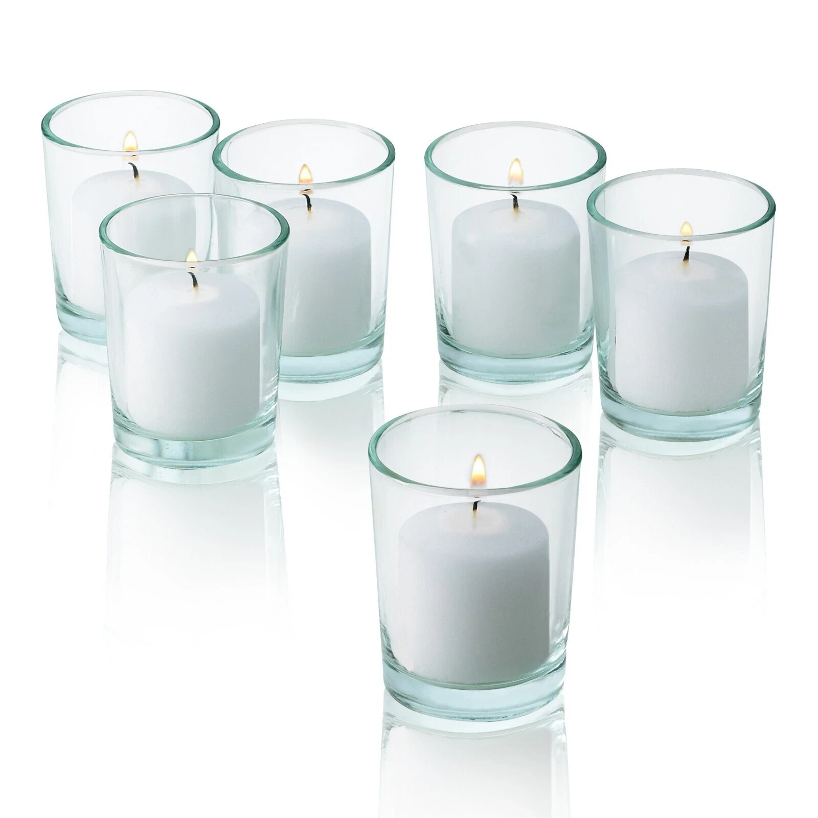 Light in The Dark White Votive Candles – Box Of 36 Unscented Bulk Candles – 15 H