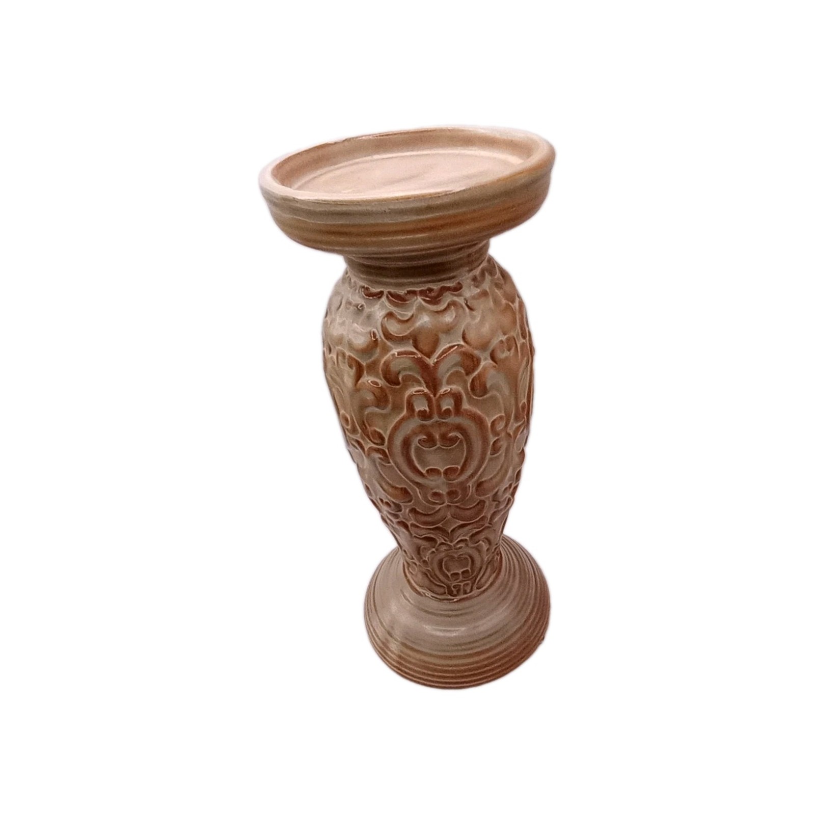 Biltmore Inspirations Pillar Candle Holder Brocade Collection 10 By 4 3/4 in