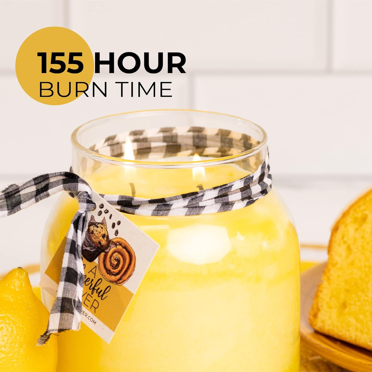 — Lemon Butter Pound Cake – 34Oz Papa Scented Candle Jar with Lid – Keepers of t