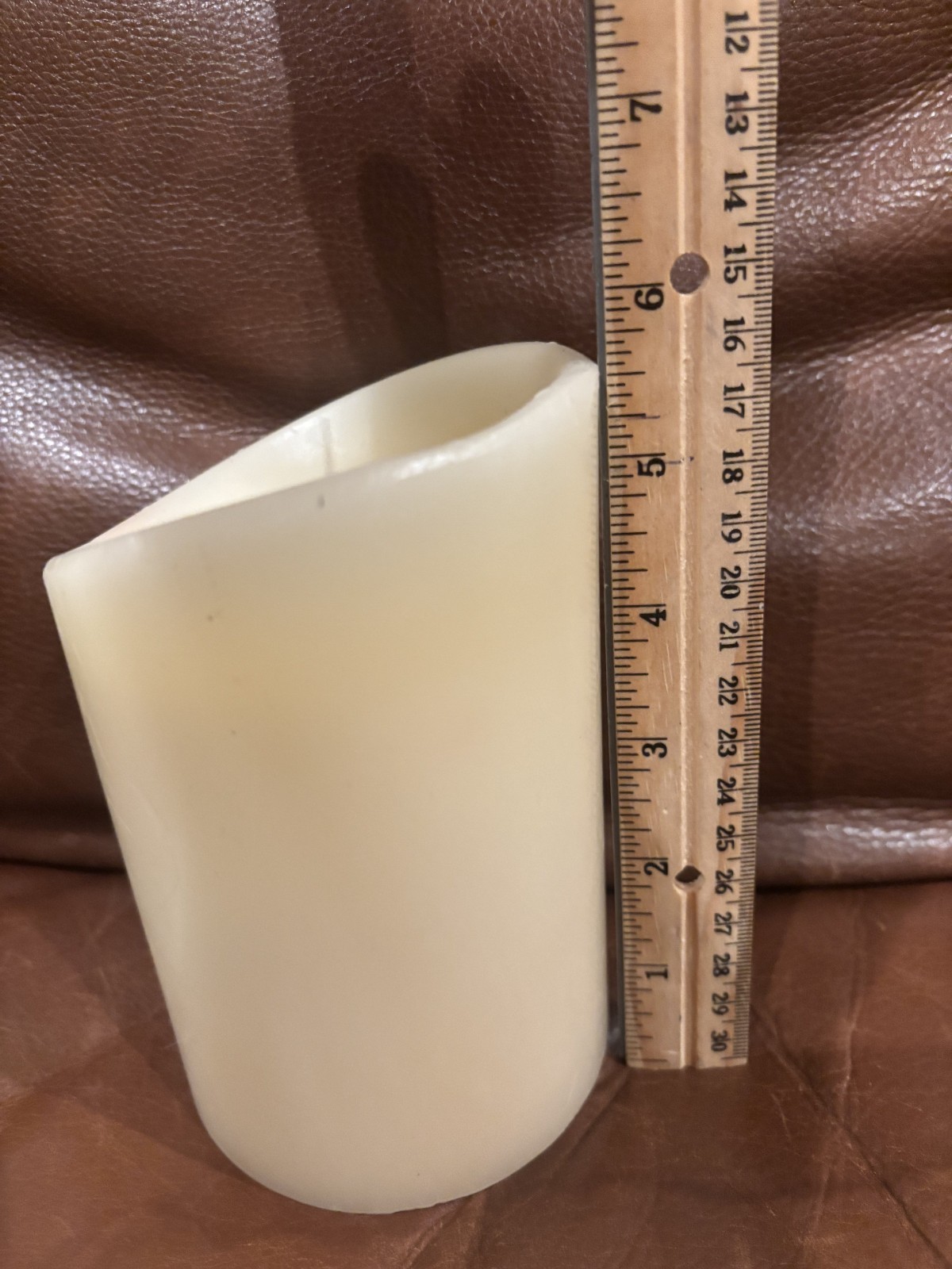LUMINARA Ivory Flameless 5.5″ Pillar Wax Candle Moving Flame White QTY AVAIL
